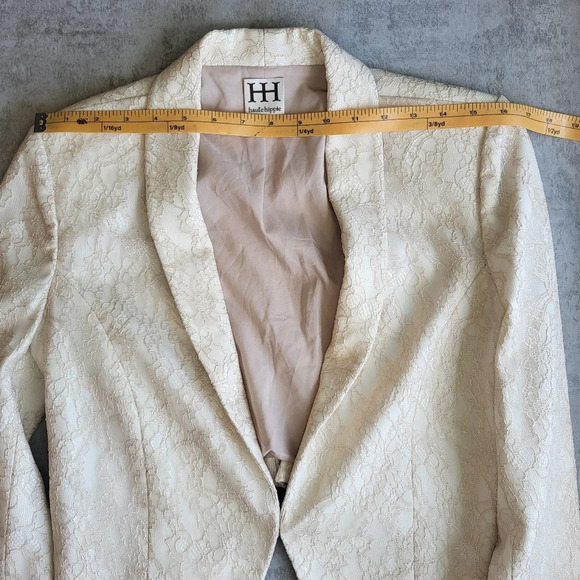 Haute Hippie Cropped Lace Blazer Jacket - Picture 8 of 12